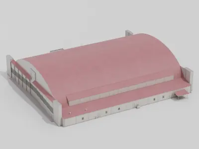 Hangar Exterior 1 Low-poly 3D model