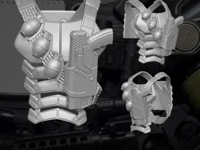 Shadowreaper Bandolier 3D printable File for Action Figures 3D print model