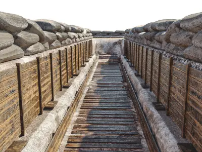 War Barricade pack 3D model