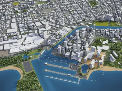 Honolulu Low-poly 3D model