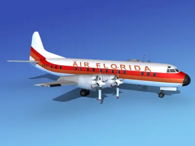 Lockheed L-188 Electra HP Air Florida 3D model