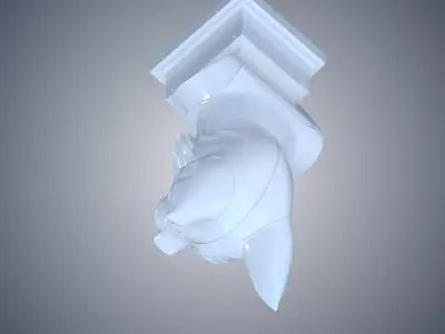 Cybernetic Canine Warrior Statue PM-482 3D print model