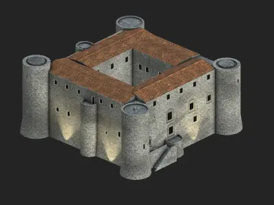 Castello Ursino Low-poly 3D model