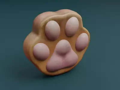Paw stylized 3D model