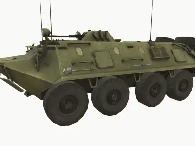 BTR-60 Low-poly 3D model