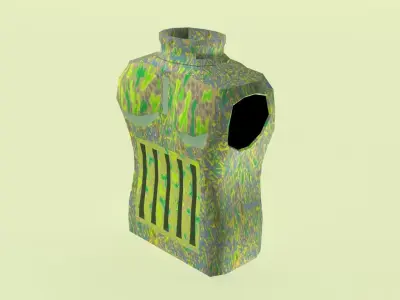 Armor 3D model vase Low-poly 3D model
