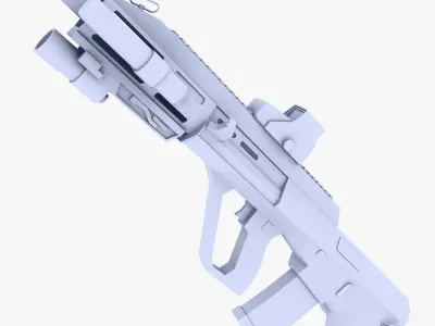 Steyr AUG Assault Rifle Low-poly 3D model
