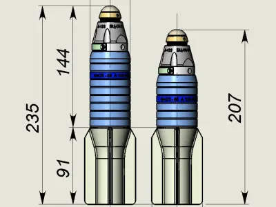 OFSP high-explosive aircraft bombs for UAVs 3D model