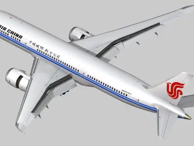 Boeing 787-9 Dreamliner Air China Low-poly 3D model