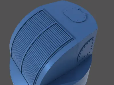 Yamato control tower - Commercial license - 1-100 scale 3D print model