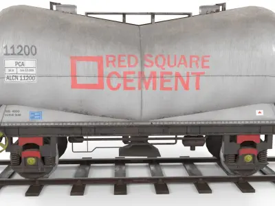 LOW poly PCA wagon Low-poly 3D model