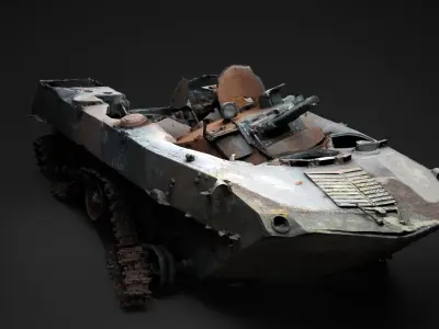 Burnt russian BMD-2 Photoscan 3D model