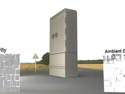 Electrical Distribution Cabinet 136 Low-poly 3D model