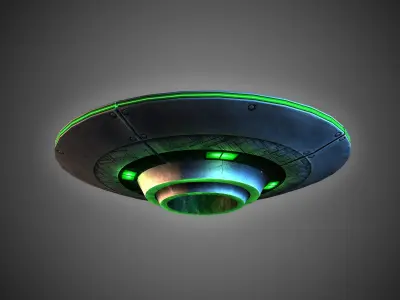 FREE Flying Saucer Free low-poly 3D model