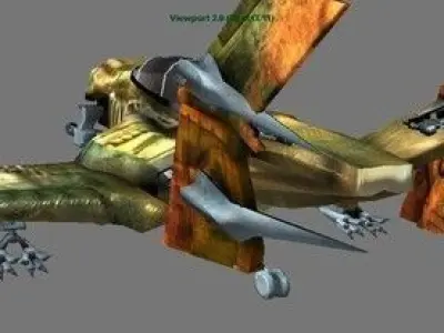 modified Warhawk Low-poly 3D model