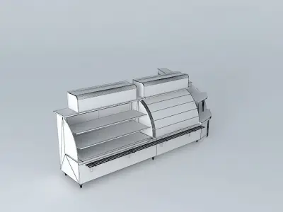 Kit809L Curved Glass Exhibitors Free 3D model