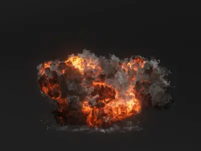 High Res 3D Explosions 4 Models 3D model