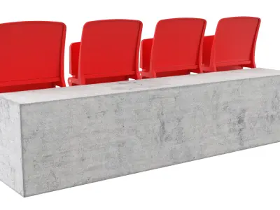 Stadium Seats 3D model buy