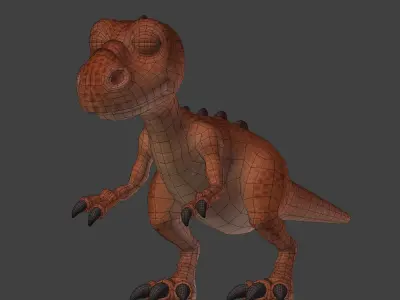 Cartoon t-rex 3D model