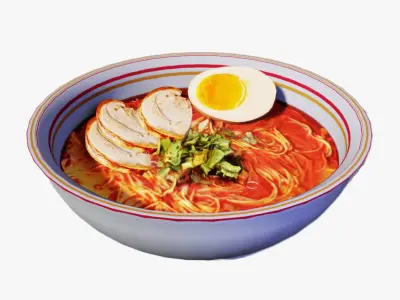 Ramen Low-poly 3D model