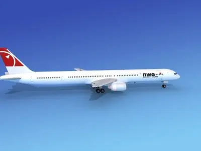 Boeing 757-300 Northwest Airlines 2 3D model