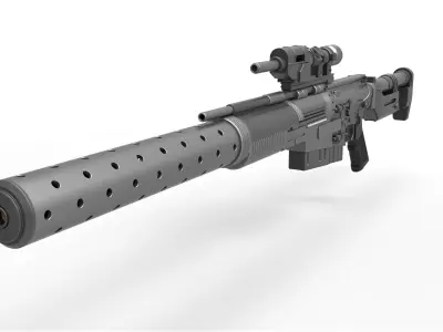 Sniper Blaster rifle A300 from the movie Rogue One 2016 3D model