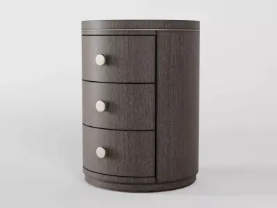 Modern Mood Round Nightstand Free 3D model