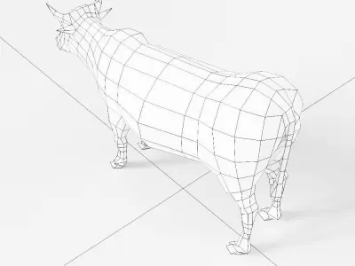 Cow animal 3d model  Low-poly 3D model