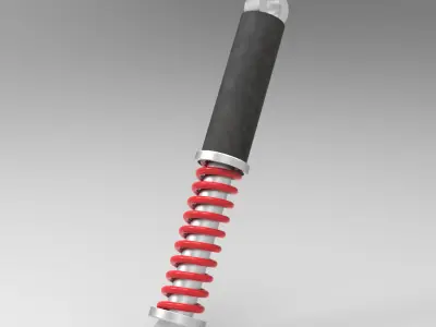 shock absorber Low-poly 3D model