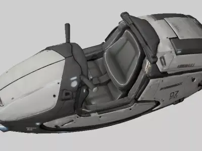 Sci-Fi HoverBike Low-poly 3D model purchase