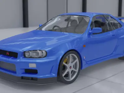 Nissan Skyline R34 GT-R V-spec 2 Free 3D model