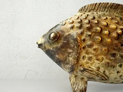 Bronze African Ashanti Akan Sculpture 3D model