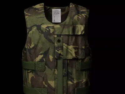 British Armed Forces - ECBA Enhanced Combat Body Armour Low-poly 3D model