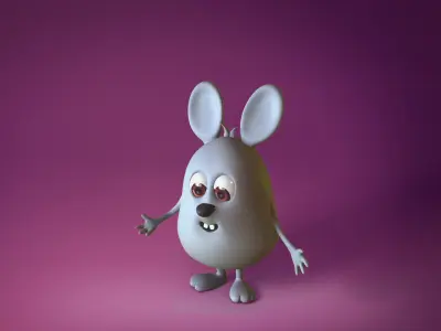 Mouse Low-poly 3D model bunny Low-poly 3D model