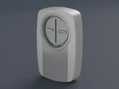 Garage Door Remote Gray 3D model