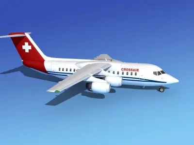BAe 146-200 Crossair 3D model