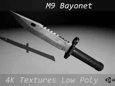 M9 Bayonet Combat  Knife Low-poly 3D model