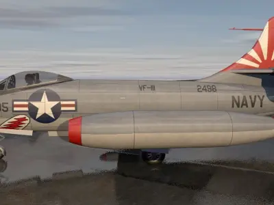 Chance Vought F6U-1 Pirate 3D model