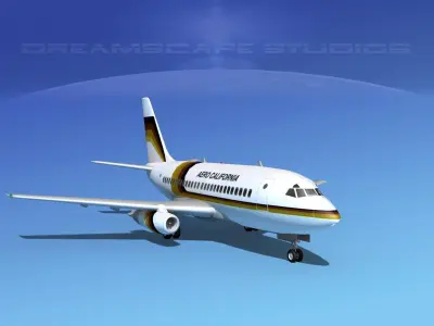 Boeing 737-100 Aero California 3D model