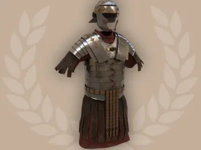 Lorica Segmentata Ancient roman legionary armor Low-poly 3D model