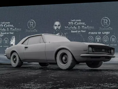 Chevrolet Camaro SS 1967 3D Printable Car Model RoZ 3D print model
