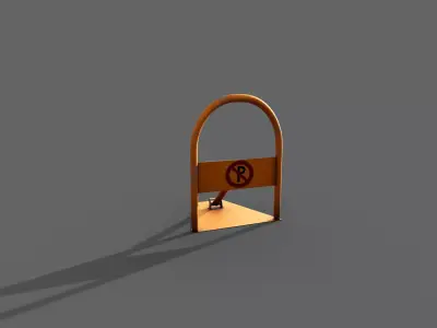 Foldable Parking Ramp Free low-poly 3D model