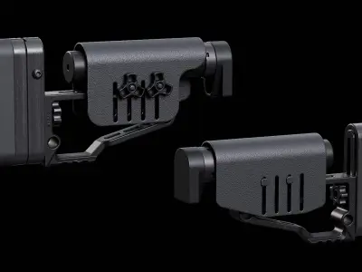 CRC 5001 Rifle Stock Low-poly 3D model