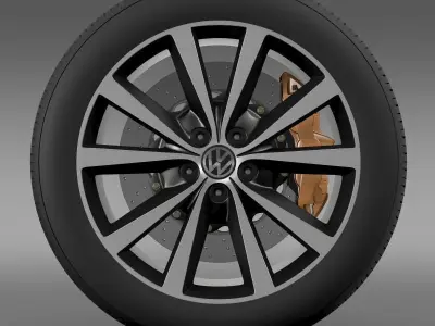 Volkswagen Polo wheel 2014 3D model