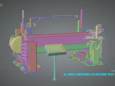 VL MICA Ground Launcher Test Station 3D model
