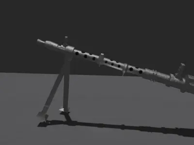 Maschinengewehr 34 WWII Weapon Free low-poly 3D model