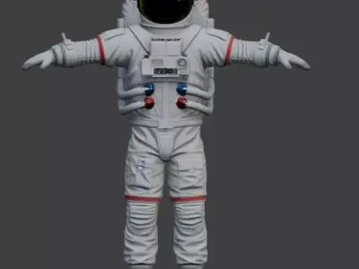 Realistic Astronaut Space Suit 3D model 8