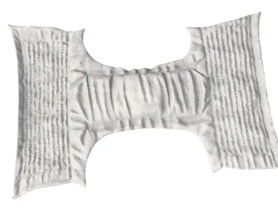 Adult Open Incontinence Diaper Medical Clothing 3D model