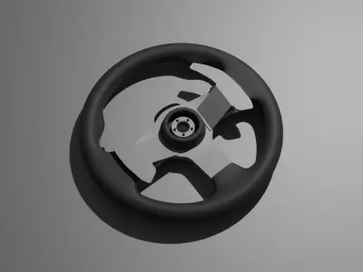 Electronic gaming steering wheel for pc Free 3D model