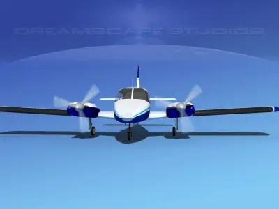 Piper PA-34 Seneca V01 3D model